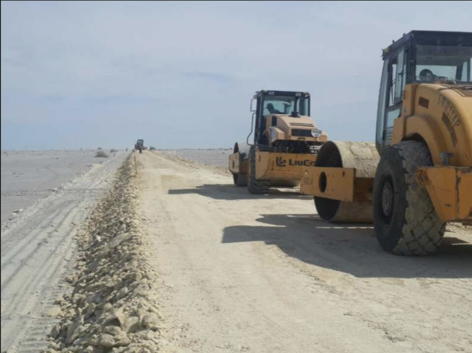 Road construction on the former Aral Sea bed for geological exploration — 9 contracts, 2011–2015