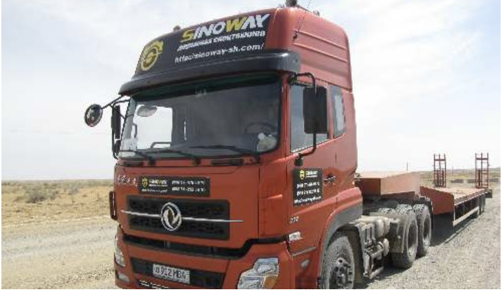 Transportation of road construction machinery to the Shady site access roads project, Bukhara Region